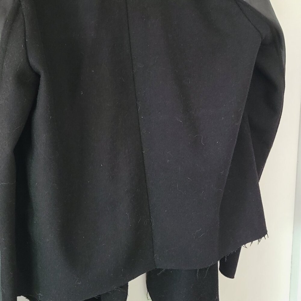 Ovate wool and leather jacket - Picture 3 of 3